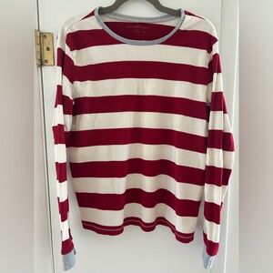 Burt's Bees Baby Red and Cream Striped Shirt